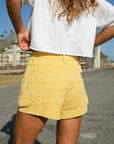 Sunburnt Shorts - Washed Yellow