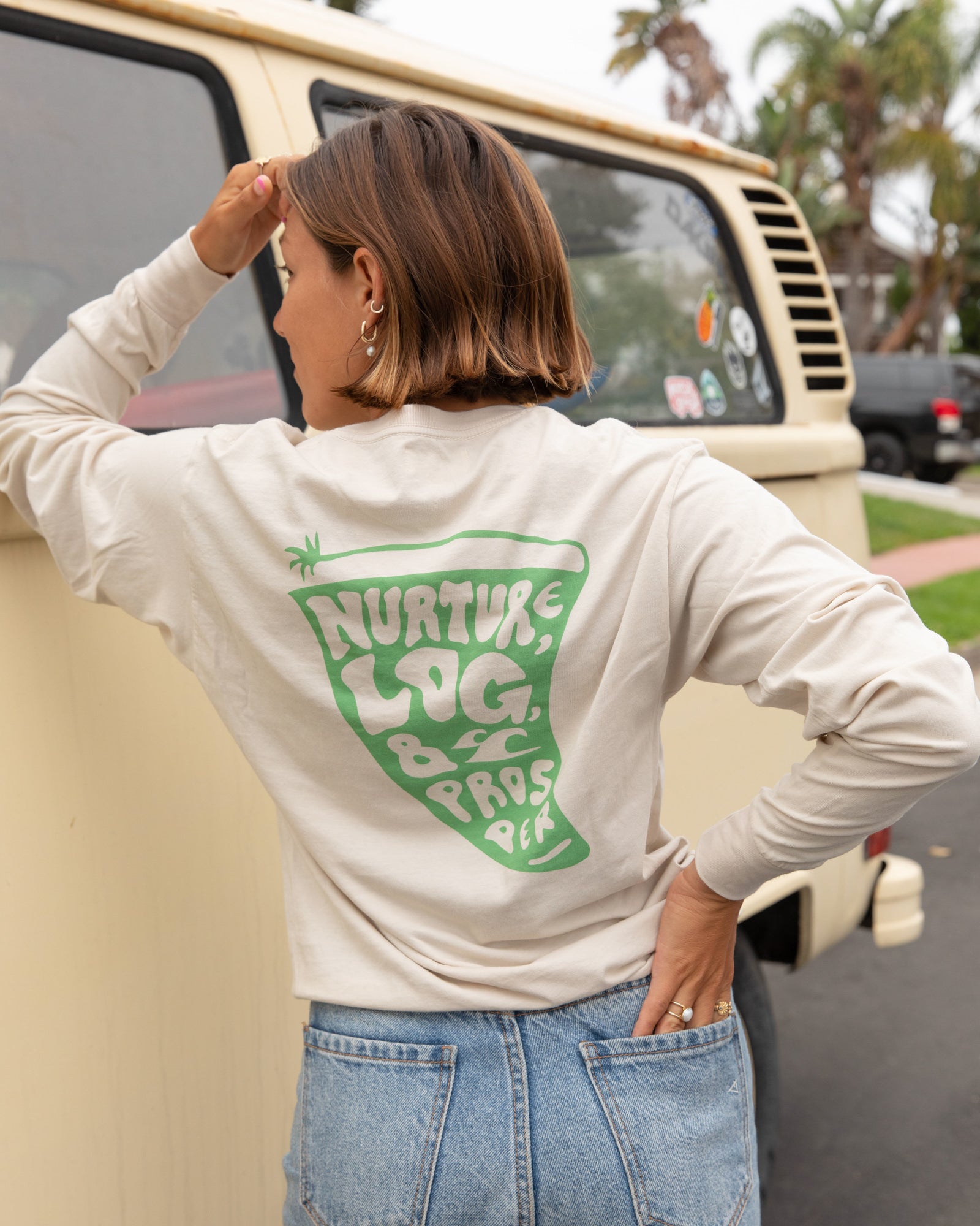 Single Fin Cropped Long Sleeve