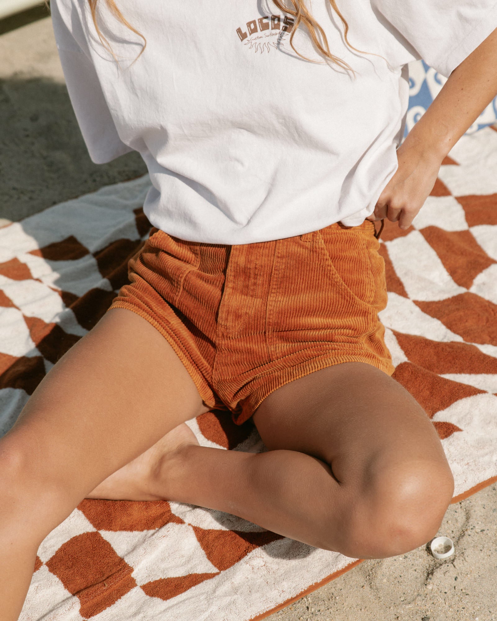 Tan on sale corduroy shorts