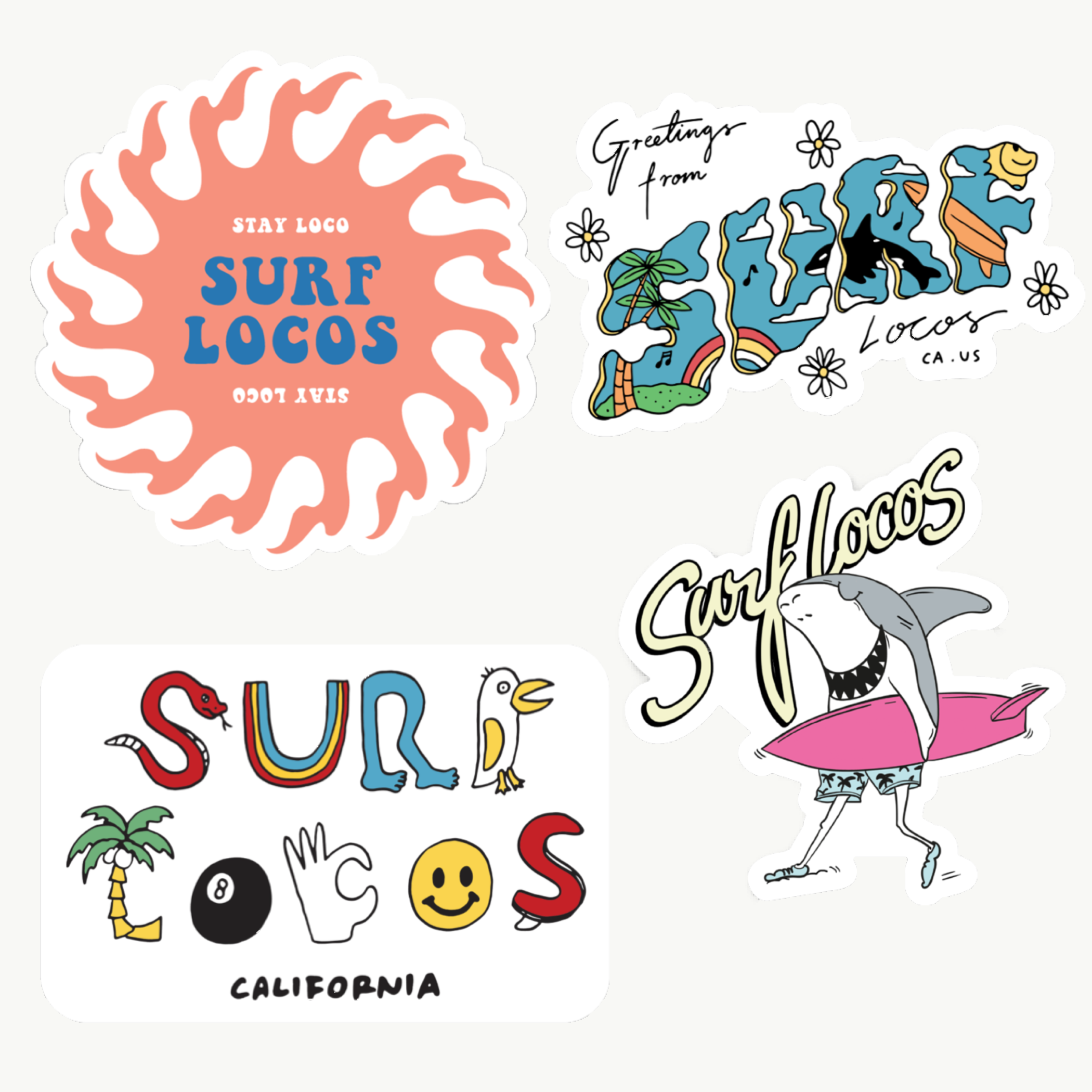 Surf sticker deals pack
