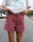 Sunburnt Shorts - Washed Merlot